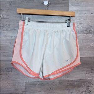 Nike Dri-FIT Tempo Running Shorts - White & Coral - Women's Size Medium